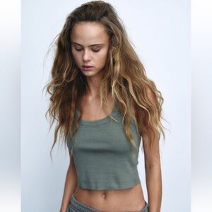 H&M Ribbed Crop Tank Top